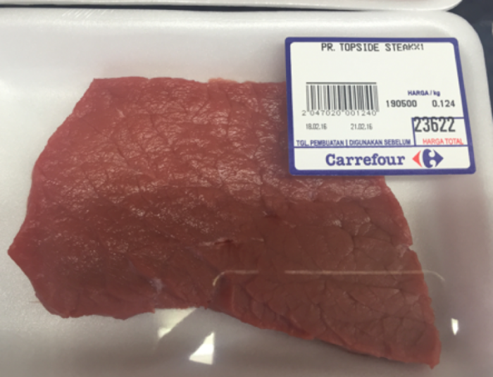 Photo : Local supermarket topside from Australian imported feeders AUD$19.74/ kg